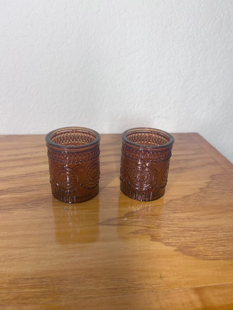 Amber Votive Holders