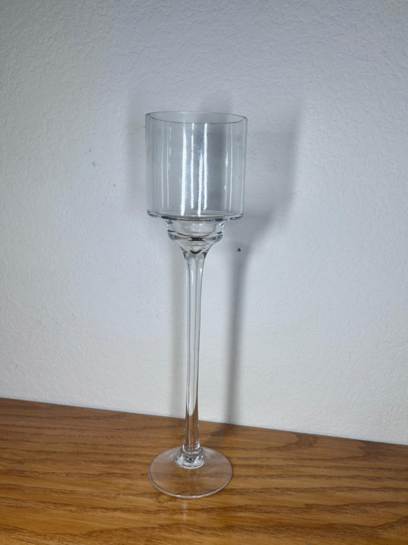 Long Stem Glass Tea Light Holder (Extra Large)
