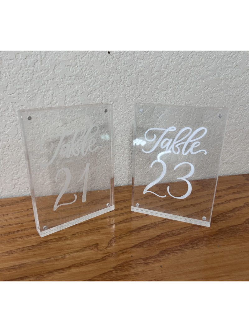 White and Clear Acrylic
