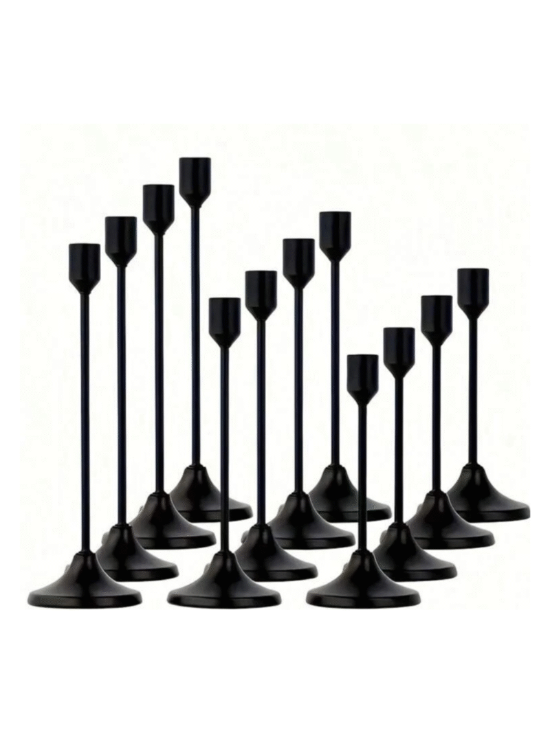Black Candle Holders (Various Sizes/Shapes)