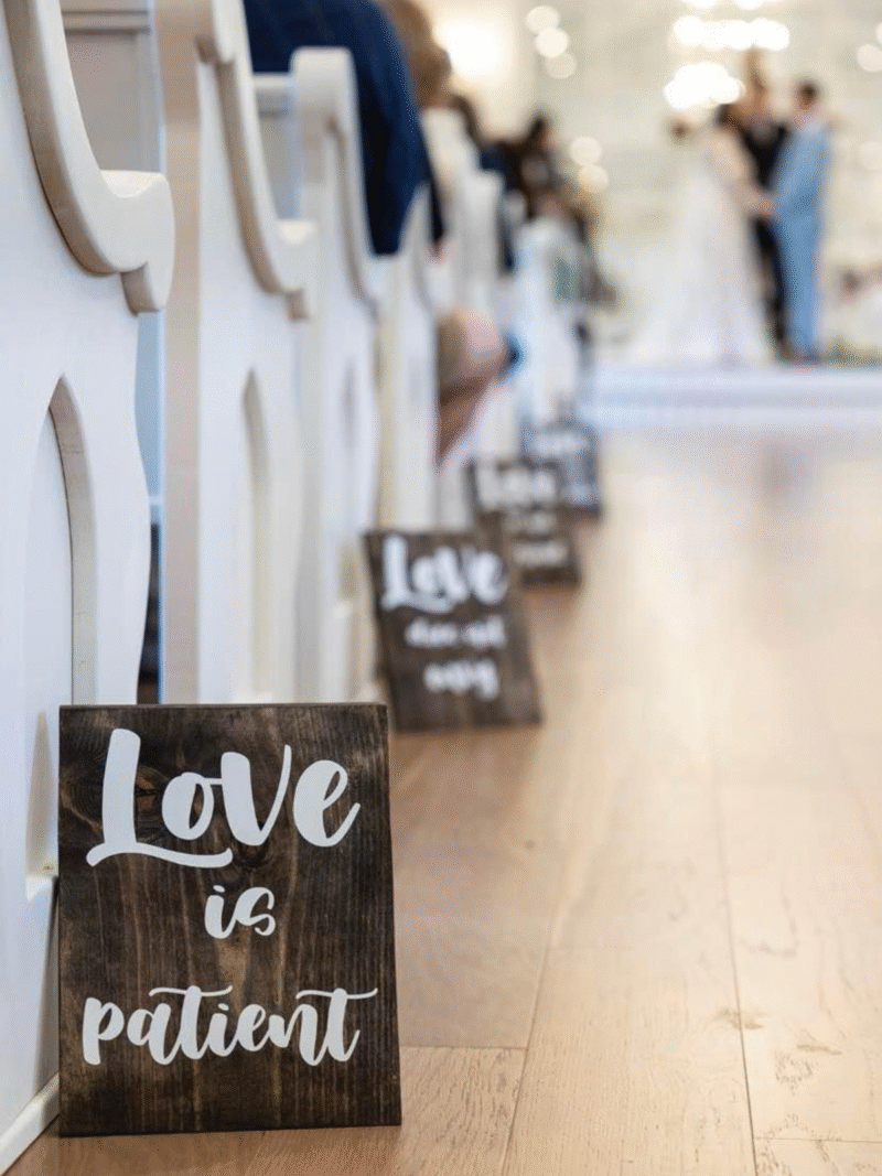 1 Corinthians 13 Aisle Signs Wood