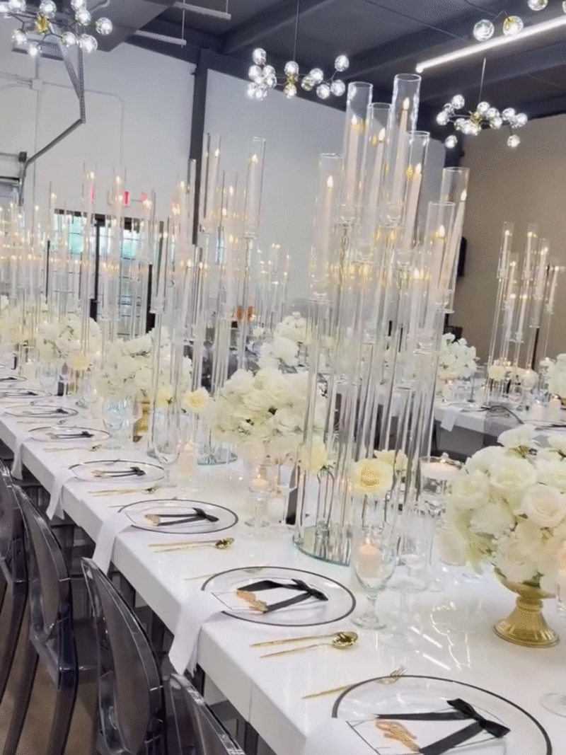 Clear Acrylic Candelabras (50")